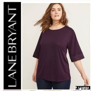 LANE BRYANT 18 20 PLUS TOP red sexy fall date top